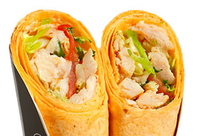 Kant en klare Wrap uit de Kiosk.